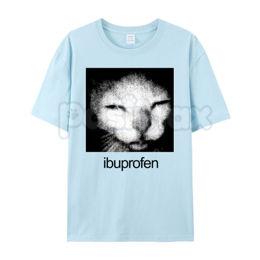 Ibuprofen Cat Meme Vintage T-Shirt – Funny Y2K Absurdist Graphic Tee, Remastered Heavy Cotton Oversized Streetwear Top, Soft Lived-In 2026 Retro Humor Shirt, Made in USA-Pasimax