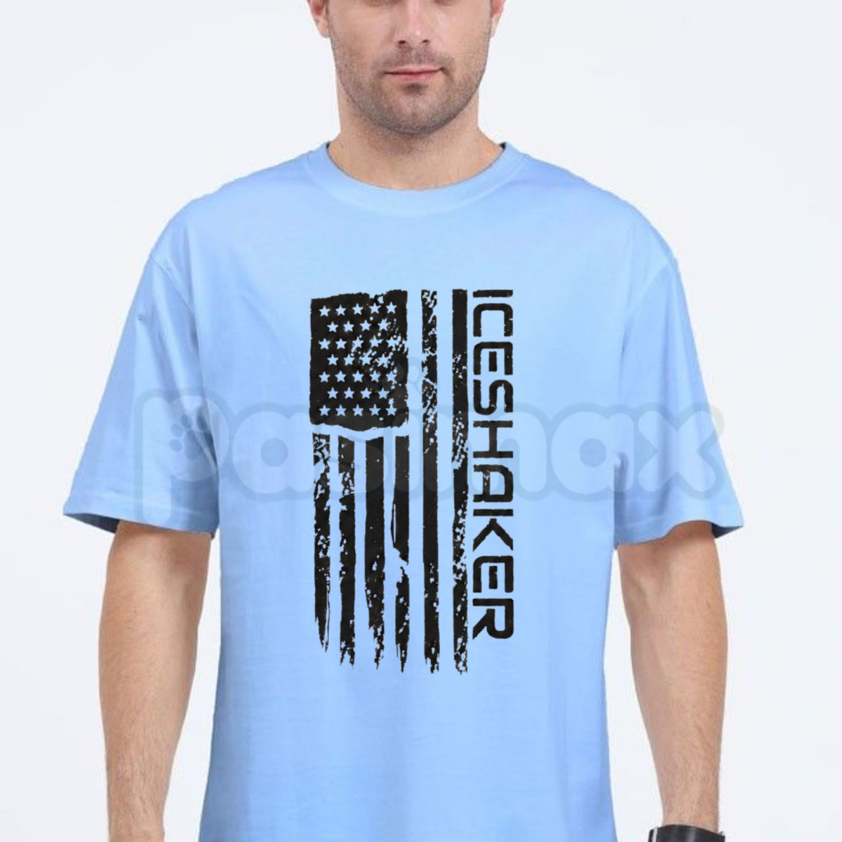 Ice Shaker Tattered Flag T-Shirt – Patriotic Distressed American Flag Fitness Tee-Pasimax