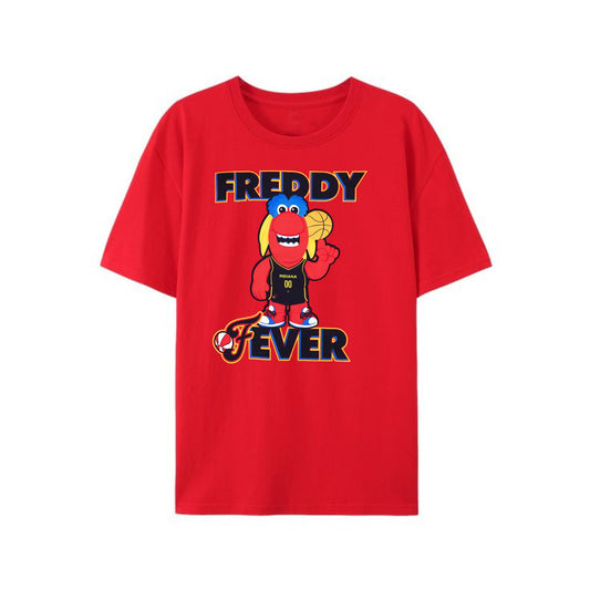 Indiana Fever Freddy Fever Youth Tee - Red Basketball Shirt, Kids WNBA Fan Apparel-Pasimax