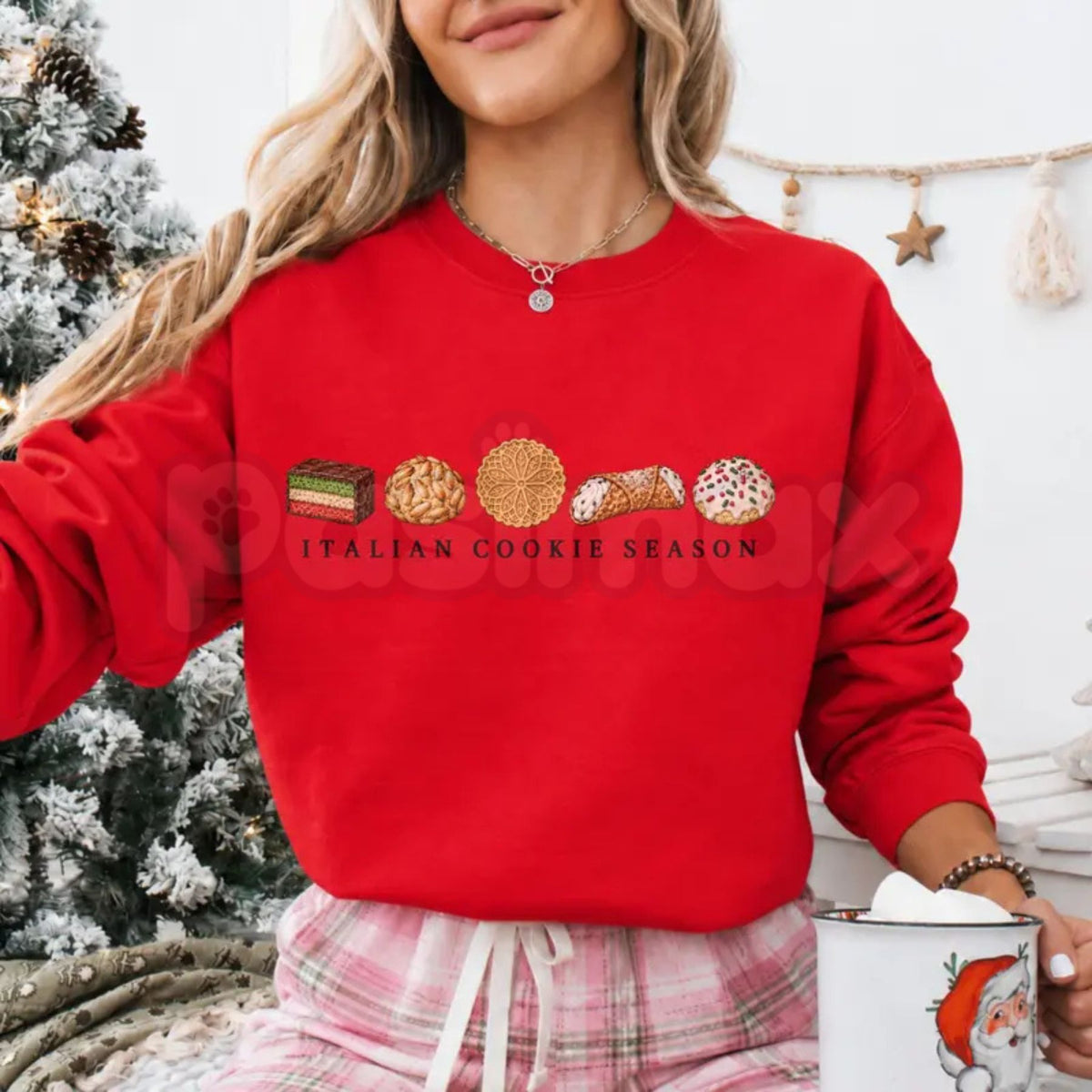 Italian Cookie Christmas Sweatshirt | Vintage Holiday Bakery Crewneck-Pasimax