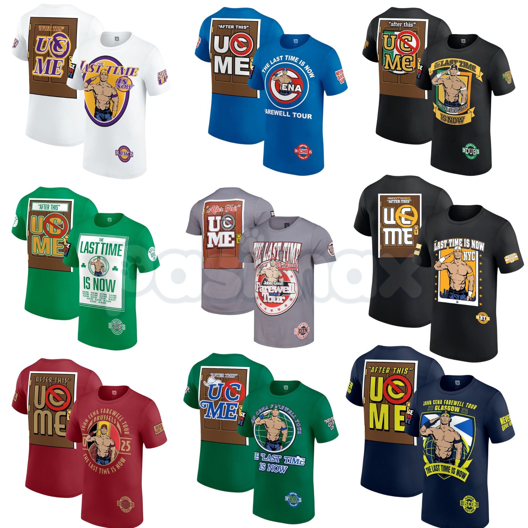 JOHN CENA Farewell Tour 2025 Collection T-Shirt - WWE Wrestling Legend Commemorative Tee, Hustle Loyalty Respect Fan Apparel, Never Give Up Nostalgia Gift-Pasimax