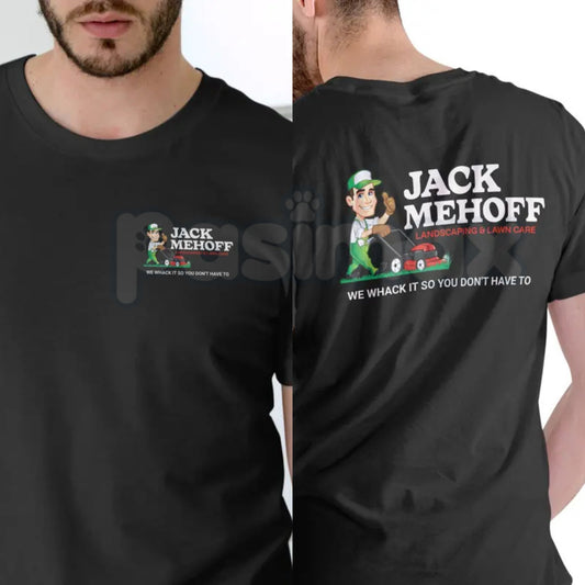 "Jack Mehoff" Funny Lawn Care T-Shirt – Retro Landscaping Cartoon Graphic Tee, Premium 100% Cotton Mowing Humor Top, Soft Lived-In Heavyweight Sarcastic Gardener Shirt, Made in USA-Pasimax