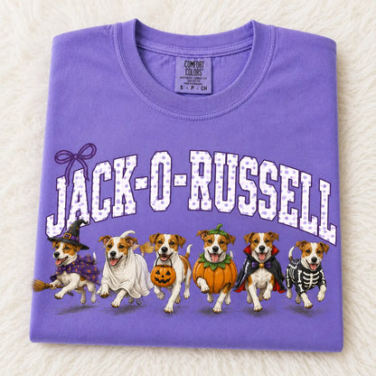 Comfort Colors® Dog Breeds Halloween T-Shirt – Funny Dog Mom Spooky Season Graphic Tee, Vintage Pet Lover Unisex Top