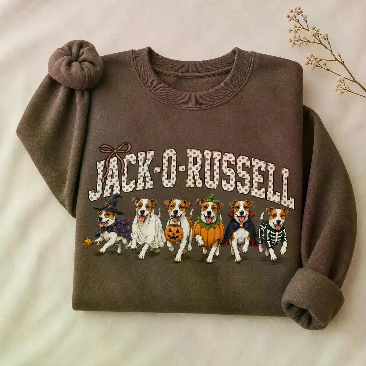 Dark Chocolate 30+ Halloween Dog Breeds Sweatshirt | Dog Mom Fall Crewneck