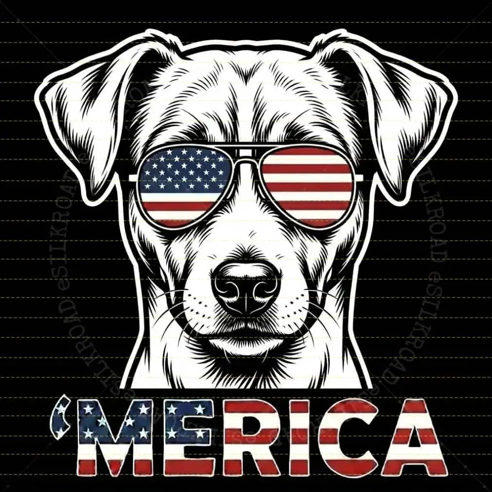 Comfort Colors® Vintage Dog 4th of July T-Shirt – Retro Patriotic Puppy Graphic Tee, Aesthetic Red White and Blue Dog Mom Dad Independence Day Top