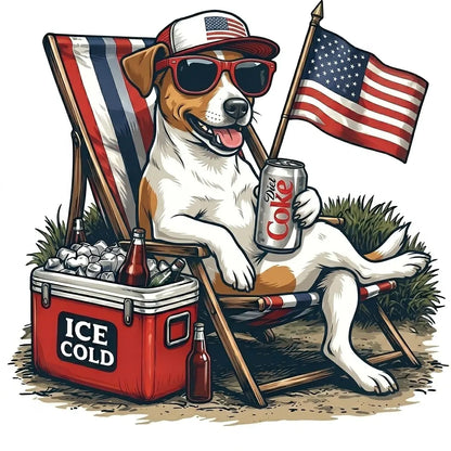 Comfort Colors® 50+ Dog Funny 4th of July T-Shirt – Retro Labrador Retriever Diet Coke Graphic Tee, Patriotic Animal Meme Shirt, Vintage USA Dog Lover Top