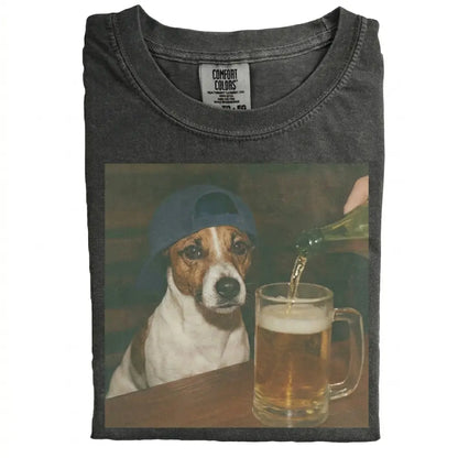 Comfort Colors® Custom Dog Breeds Beer T-Shirt – Vintage 90s Funny Edgy Dog Meme Tee, Aesthetic Brewery Lover Dog Dad Gift Shirt
