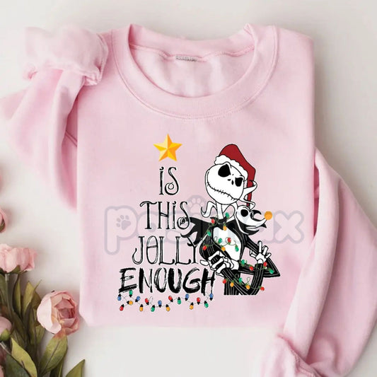 Jack Skellington Christmas Bundle: "Is This Jolly Enough?" & Zero Dog Holiday Sweatshirts-Pasimax