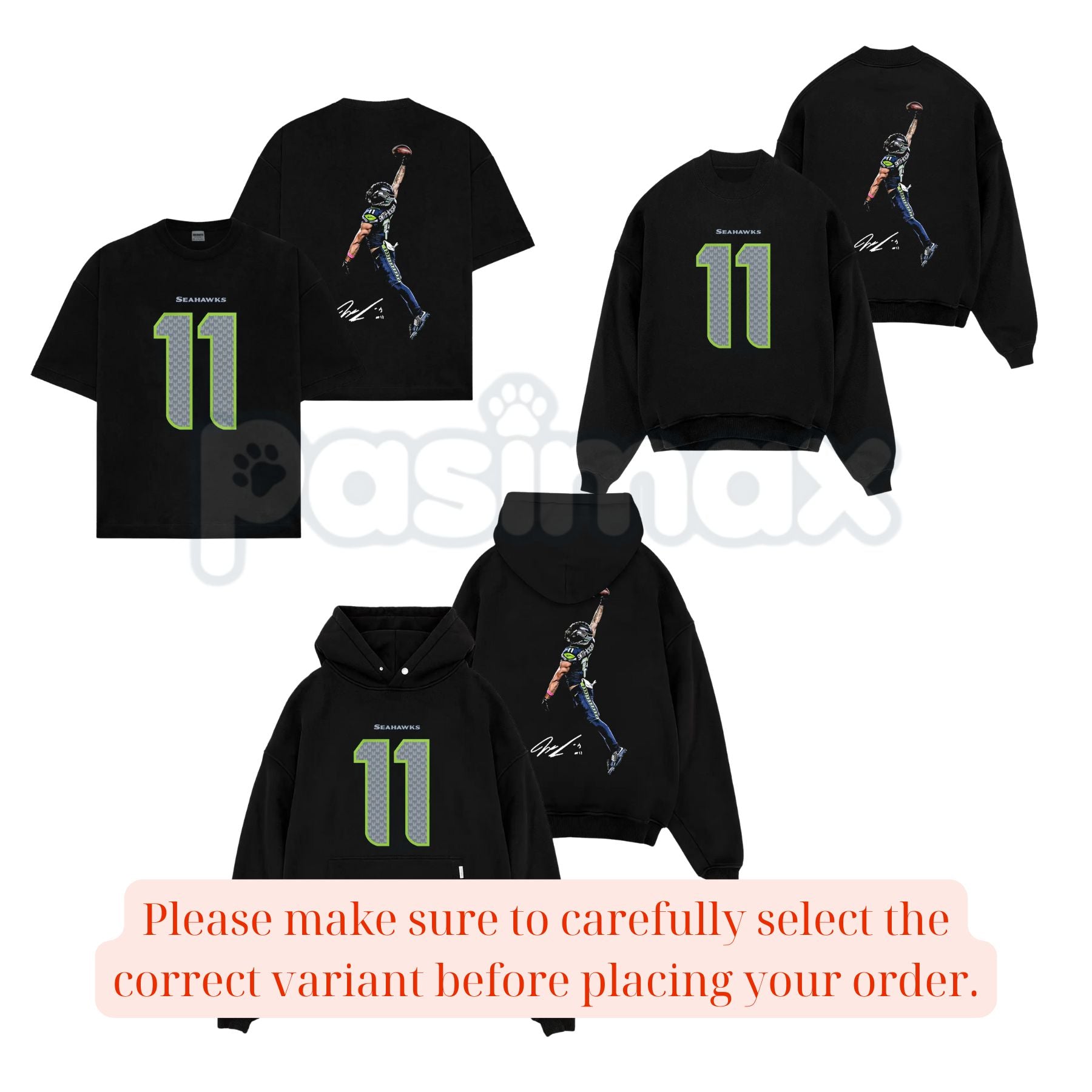 Jaxon Smith-Njigba 'POSTERIZED' T-Shirt - Seahawks JSN Graphic Hoodie, 12s Fan Retro Apparel, Cotton Sweatshirt Gift-Pasimax