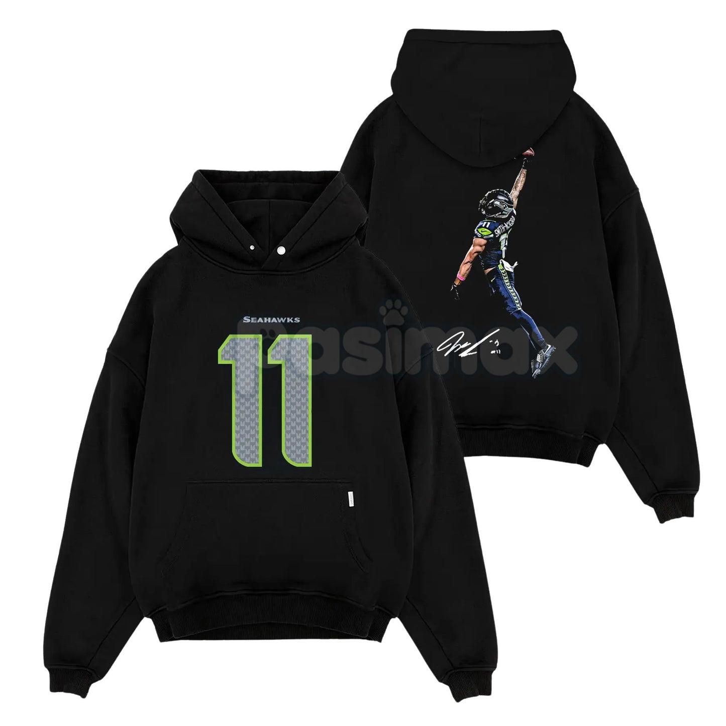 Jaxon Smith-Njigba 'POSTERIZED' T-Shirt - Seahawks JSN Graphic Hoodie, 12s Fan Retro Apparel, Cotton Sweatshirt Gift-Pasimax