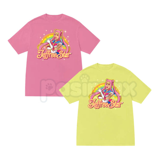 Jeffree Star Anime Graphic Tee – Kawaii Pink Streetwear T-Shirt, Premium 100% Cotton Manga Style Portrait Top, Y2K Aesthetic Makeup Fan Apparel, Soft Lived-In Heavyweight Unisex Shirt, Made in USA-Pasimax