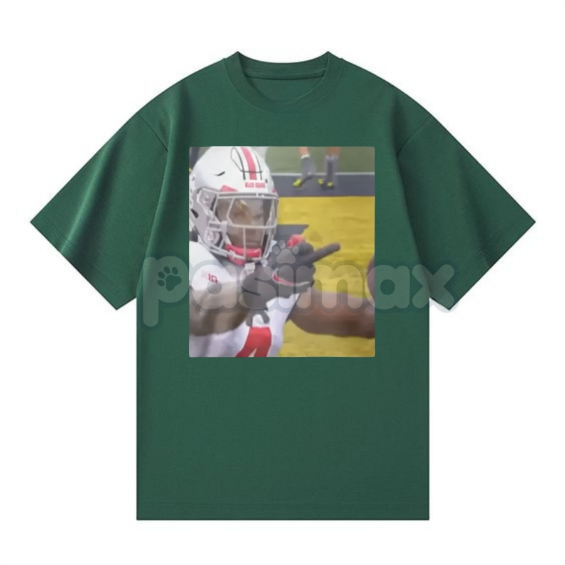 Jeremiah Smith Flips Off Michigan Fan Football T-Shirt - Ohio State Rivalry Moment Tee, Bold College Football Statement Shirt, Buckeye Fan Apparel-Pasimax