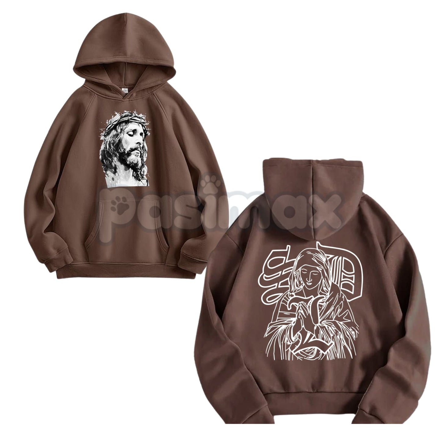 Jesus Hoodie – Faith-Based Christian Apparel, Religious Statement Pullover, Spiritual Worship Gear, Unisex-Pasimax