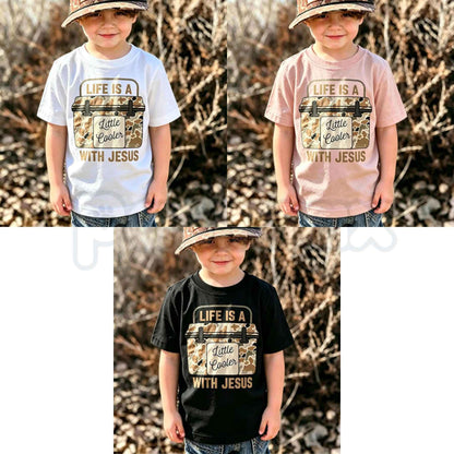 Jesus Loves Me Youth T-Shirt – Kids Faith-Based Christian Sunday School Graphic Tee-Pasimax
