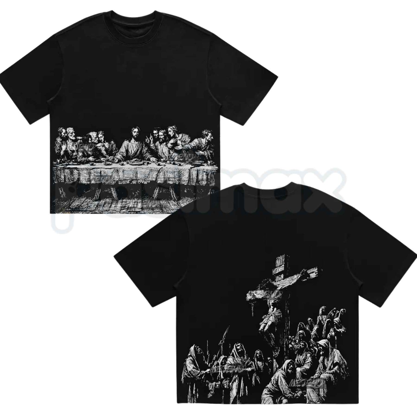Jesus Print Graphic T-Shirt – Faith Vintage Christian Cross Unisex Cotton Religion Tee-Pasimax