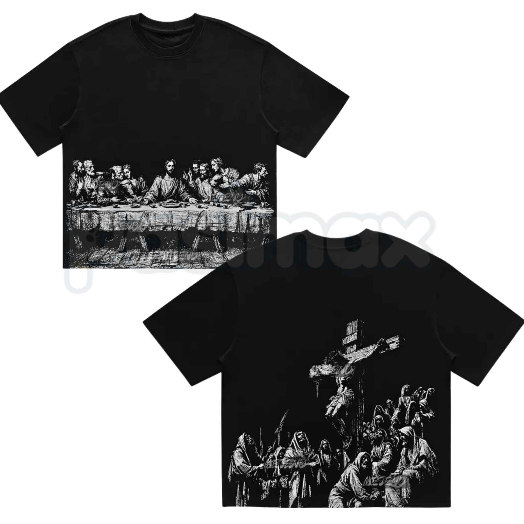 Jesus Print Graphic T-Shirt – Faith Vintage Christian Cross Unisex Cotton Religion Tee-Pasimax