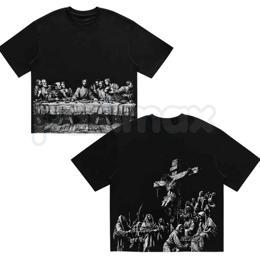 Jesus Print Graphic T-Shirt – Faith Vintage Christian Cross Unisex Cotton Religion Tee-Pasimax
