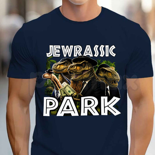 Jewrassic Park Funny Graphic T-Shirt – Jewish Pride Parody Tee, Clever Hebrew Culture Unisex Humorous Shirt-Pasimax