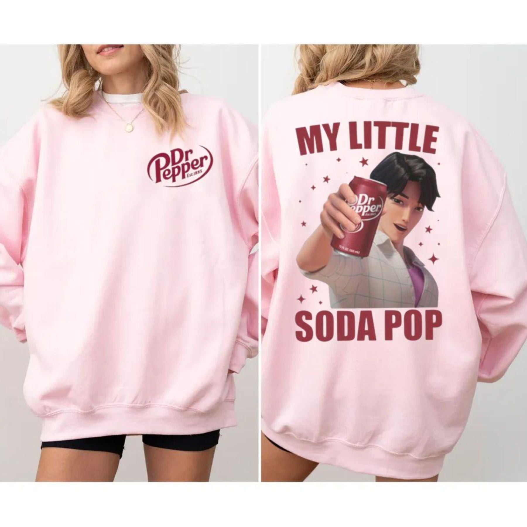 Jinu Dr Pepper Sweatshirt – My Little Soda Pop Jinu Crewneck-Pasimax