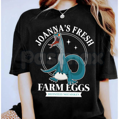 Joanna "Fresh Farm Eggs" T-Shirt – Retro Rescuers Down Under Novelty Quote Graphic Tee-Pasimax