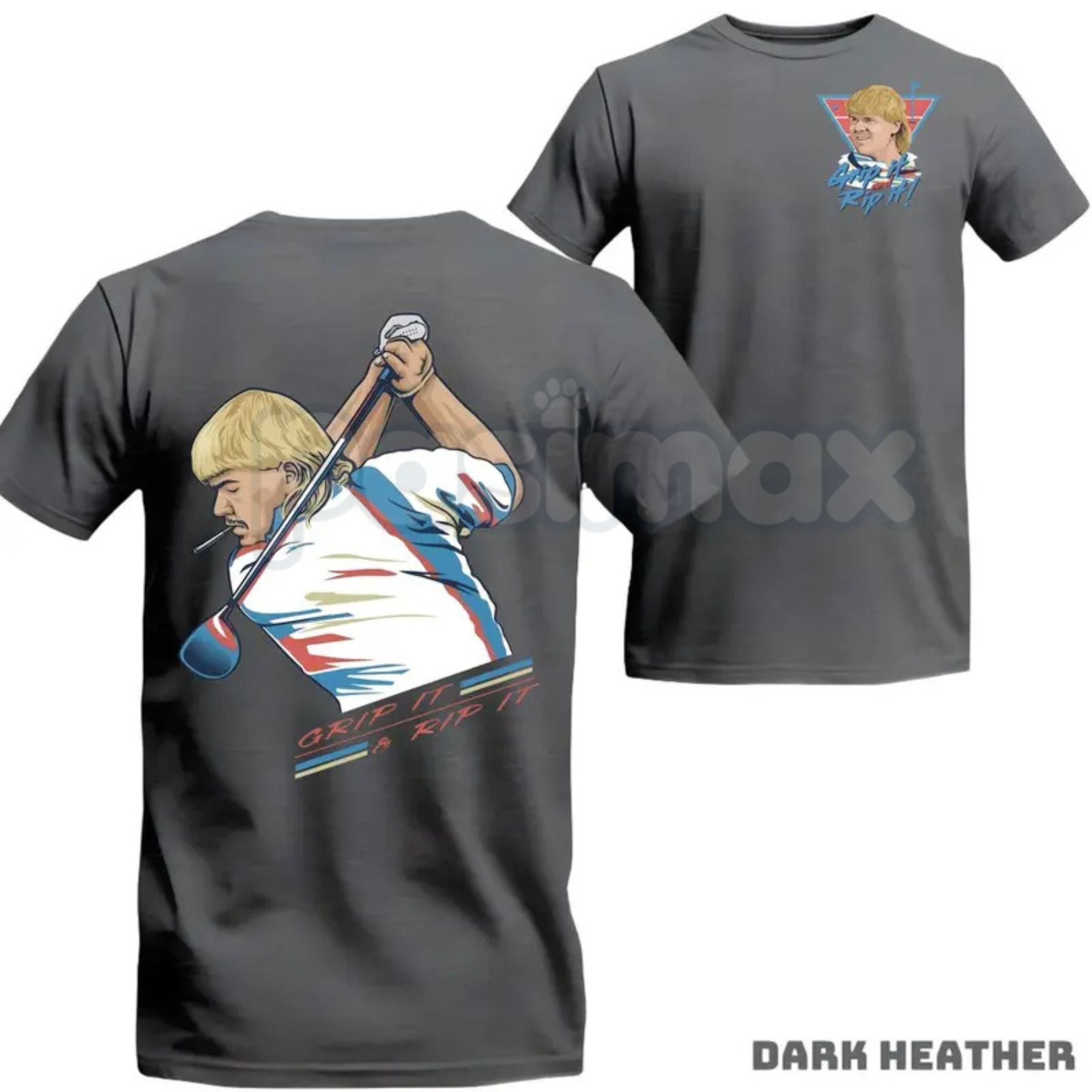 John Daly "Golf of America" 4th of July T-Shirt – Grip It and Rip It Patriotic Graphic Tee, Premium 100% Cotton Independence Day Top, Soft Lived-In Heavyweight American Golf Shirt, Made in USA-Pasimax