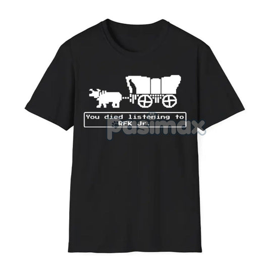 Jr Oregon Trail T-Shirt - Anti-Trump Political Humor Tee, Funny Vintage Game Parody-Pasimax