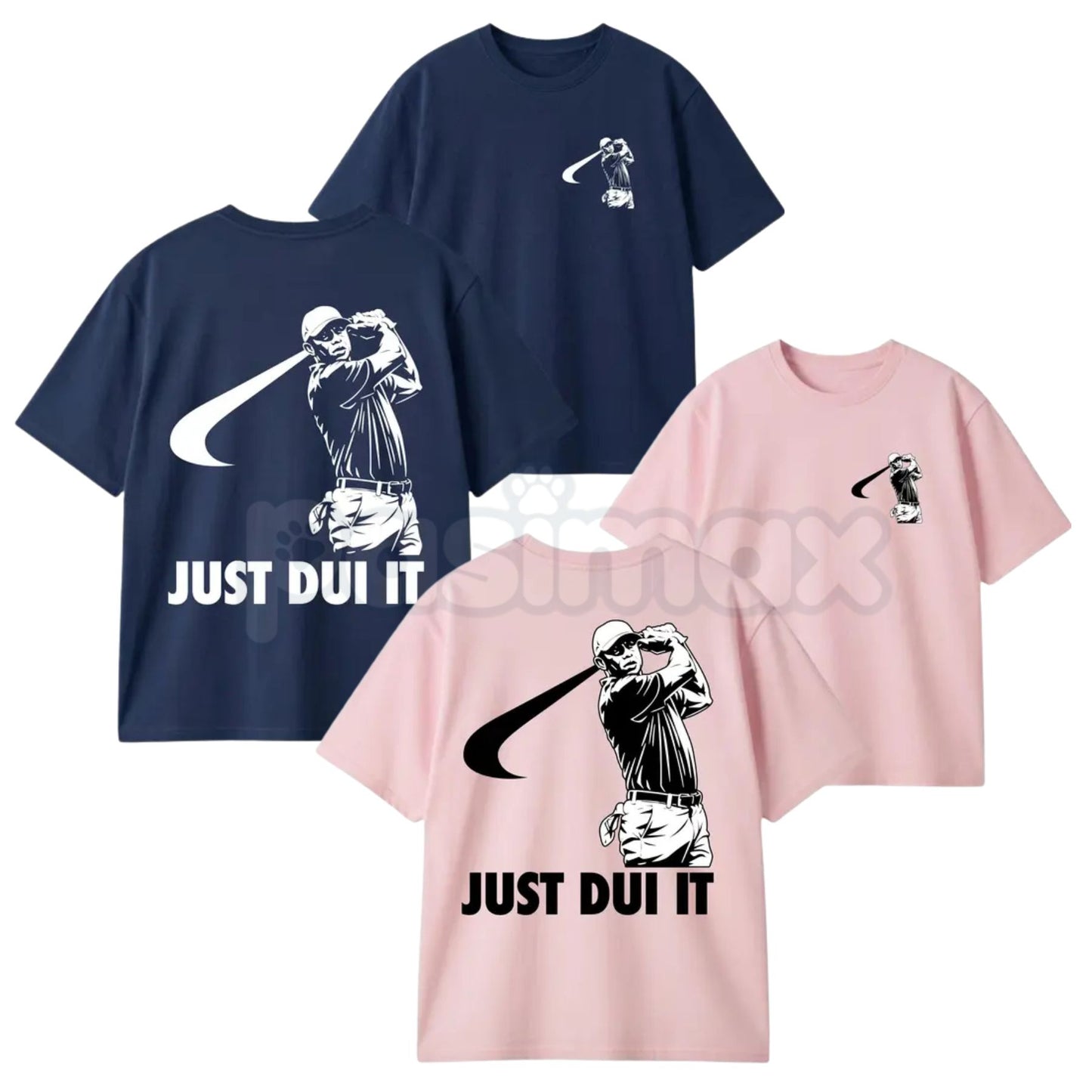 "Just D.U.I. It" Funny Tiger Woods T-Shirt – Sarcastic Golf Meme Graphic Tee, Premium 100% Cotton Sports Satire Top, Soft Lived-In Heavyweight Mugshot Parody Shirt, Made in USA-Pasimax