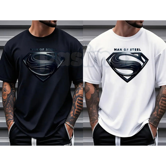 Justice League Men's Plus Size Casual T-Shirt – Iconic DC Comics Crew Neck Graphic Tee, Premium 100% Cotton Superhero Top, Soft Lived-In Heavyweight Big & Tall League Shirt, Made in USA-Pasimax