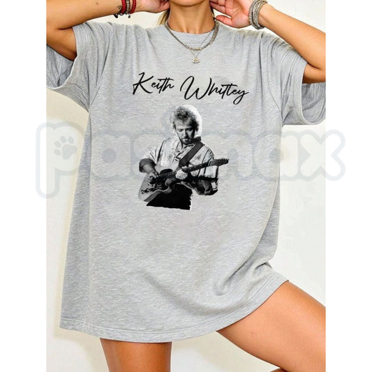 Keith Whiley "Music" Vintage Style T-Shirt – Retro Soulful Graphic Artist Tee, Premium 100% Cotton Indie Musician Top, Soft Lived-In Heavyweight Concert Tour Style Shirt, Made in USA-Pasimax