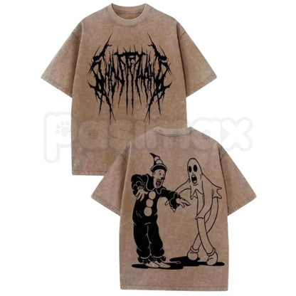 Kendim Sectim Ghostmane Halloween Spooky Graphic T-Shirt – Dark Trap Metal Rap Vintage Washed Lightweight Cotton Unisex Streetwear Top-Pasimax