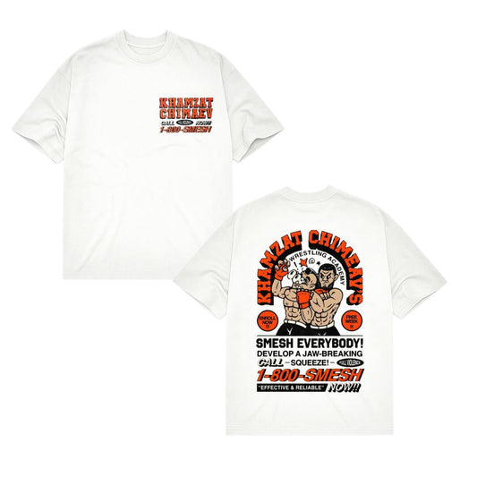 Khamzat Chimaev "Smesh Everybody" T-Shirt - UFC Fan Apparel, Borz Graphic Tee-Pasimax