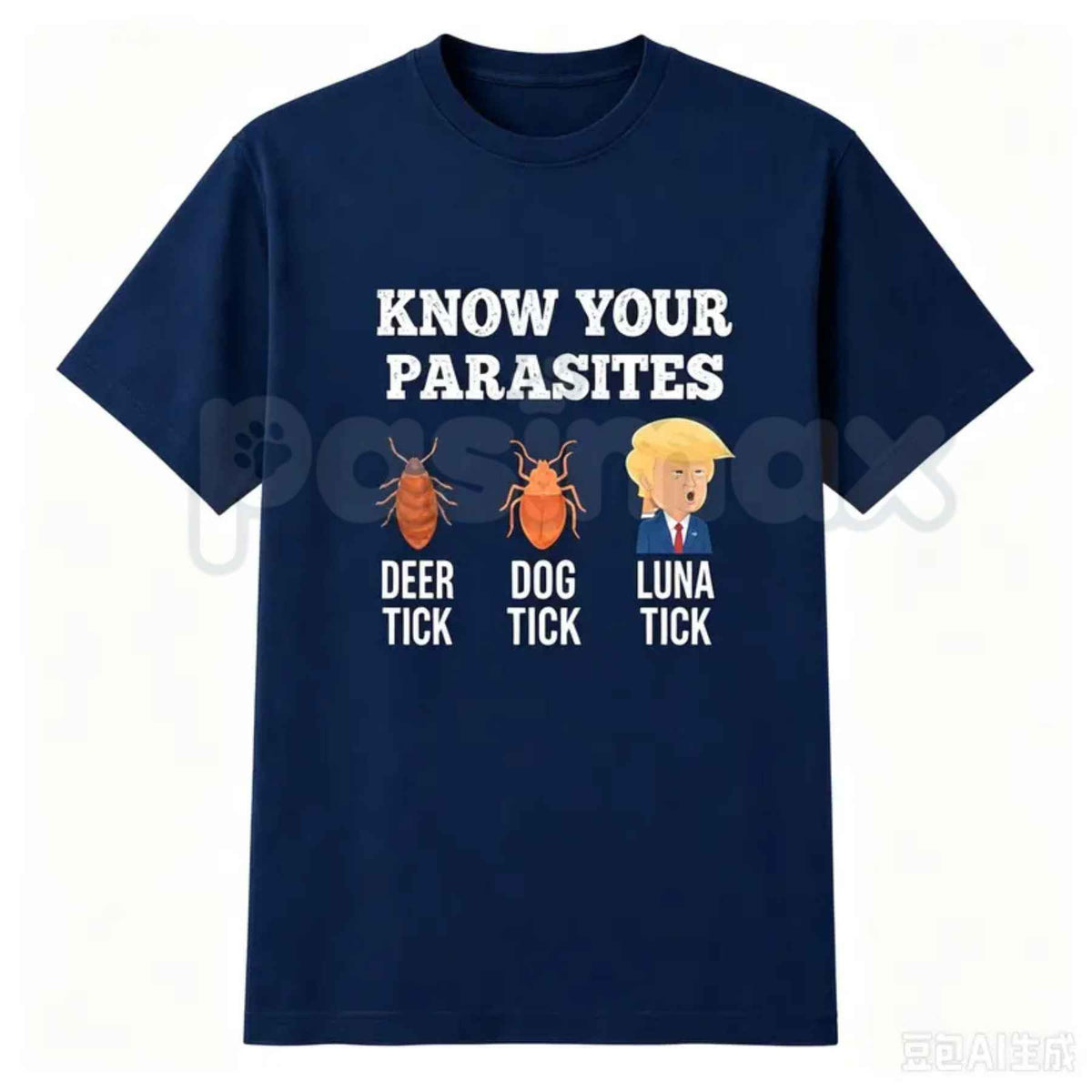 Know Your Parasites Cartoon T-Shirt – Funny Sarcastic Humorous Unisex Graphic Tee-Pasimax