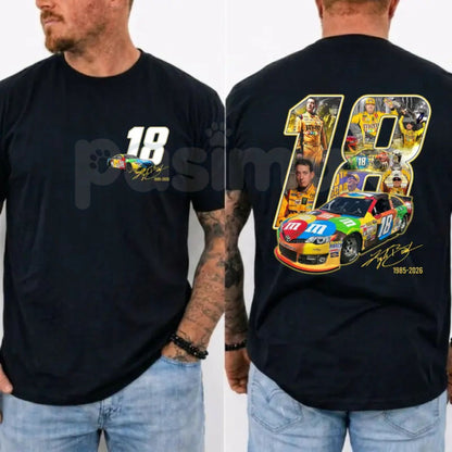 Kyle Busch 18 Tribute T-Shirt – NASCAR Racing Legend Memorial Graphic Tee-Pasimax