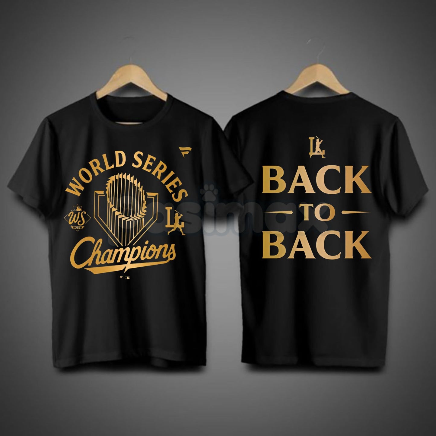 LA Back-to-Back World Series Champions T-Shirt - Dodgers 2025-2026 Winner Tee, Dynasty Fan Apparel, Unisex MLB Prediction Shirt-Pasimax