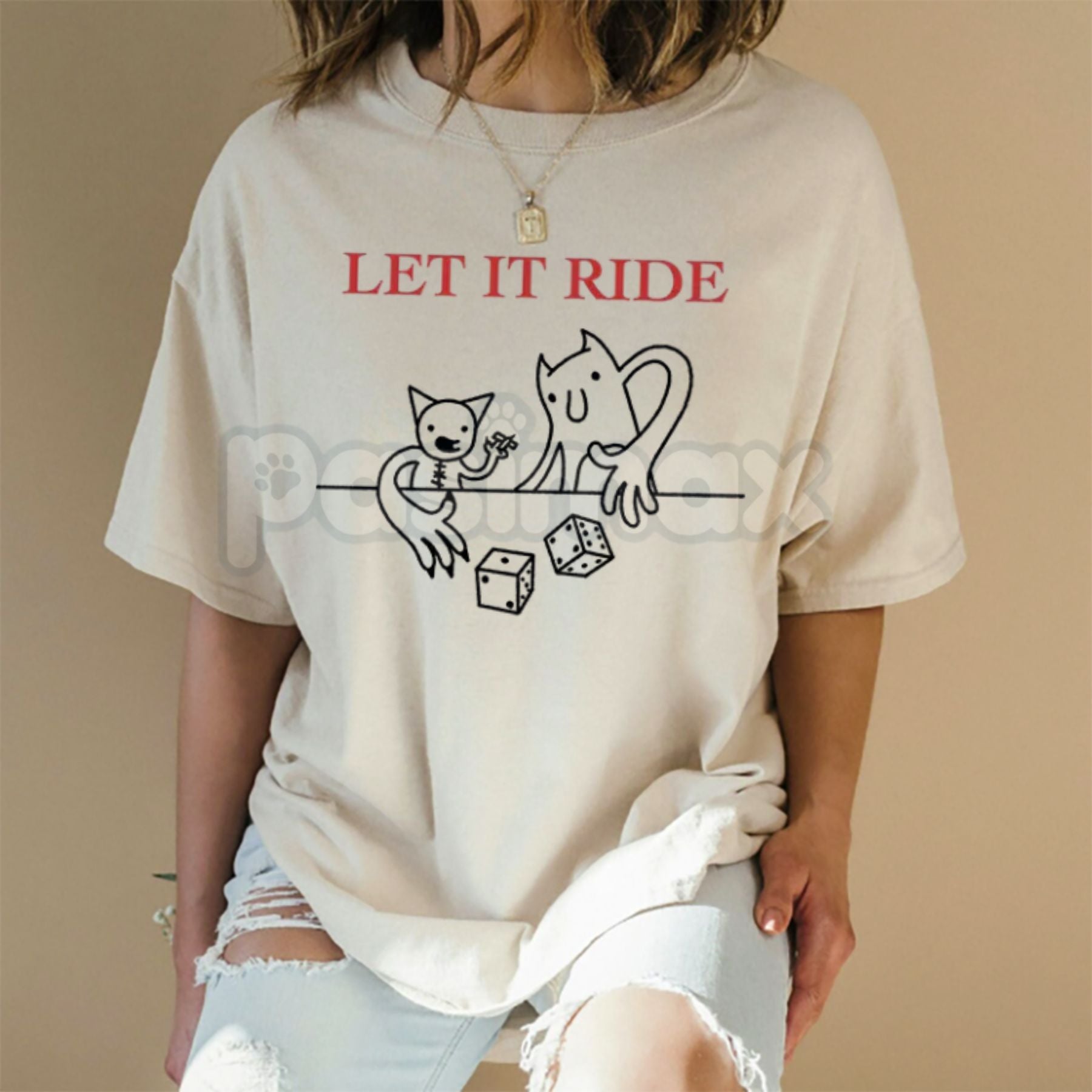 "LET IT RIDE" T-Shirt - Bold Risk-Taker Slogan Tee, Casino & Gambling Apparel, Decisive Action Statement Shirt-Pasimax