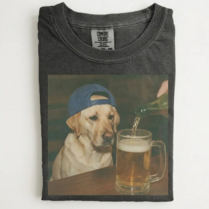 Comfort Colors® Custom Dog Breeds Beer T-Shirt – Vintage 90s Funny Edgy Dog Meme Tee, Aesthetic Brewery Lover Dog Dad Gift Shirt