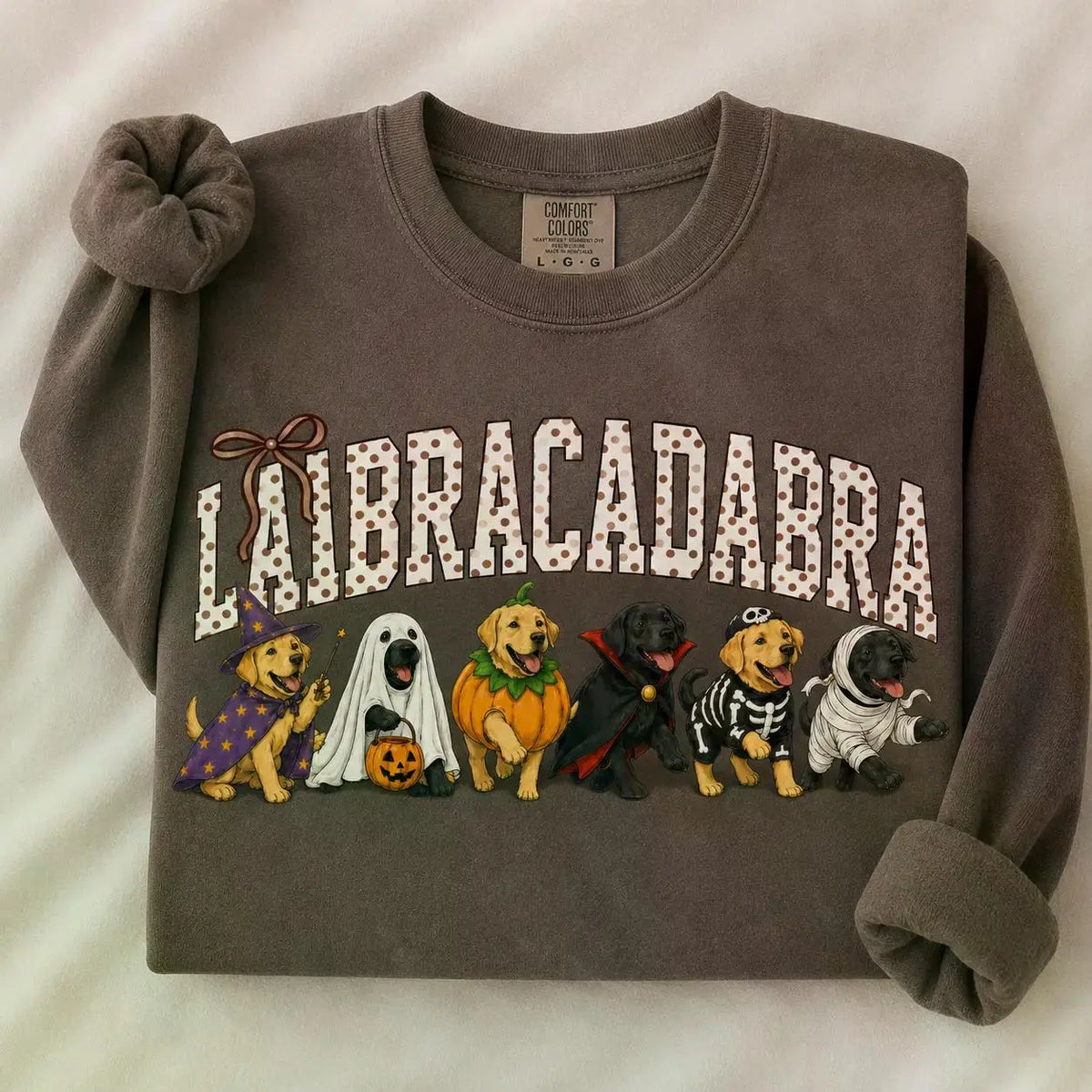Dark Chocolate 30+ Halloween Dog Breeds Sweatshirt | Dog Mom Fall Crewneck