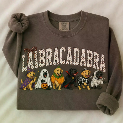 Dark Chocolate 30+ Halloween Dog Breeds Sweatshirt | Dog Mom Fall Crewneck