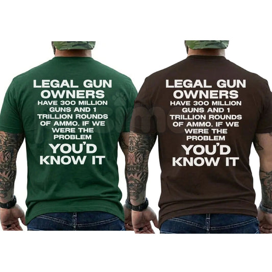 Legal Gun Owners T-Shirt – 300 Million Guns 1 Trillion Rounds 2A Graphic Tee-Pasimax