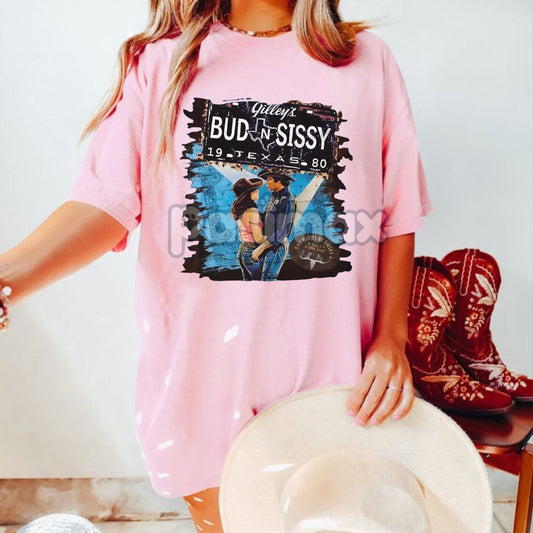 Legendary Gilley's Texas T-Shirt - Bud & Sissy Honky-Tonk Apparel, Authentic Western Cinema Tee-Pasimax