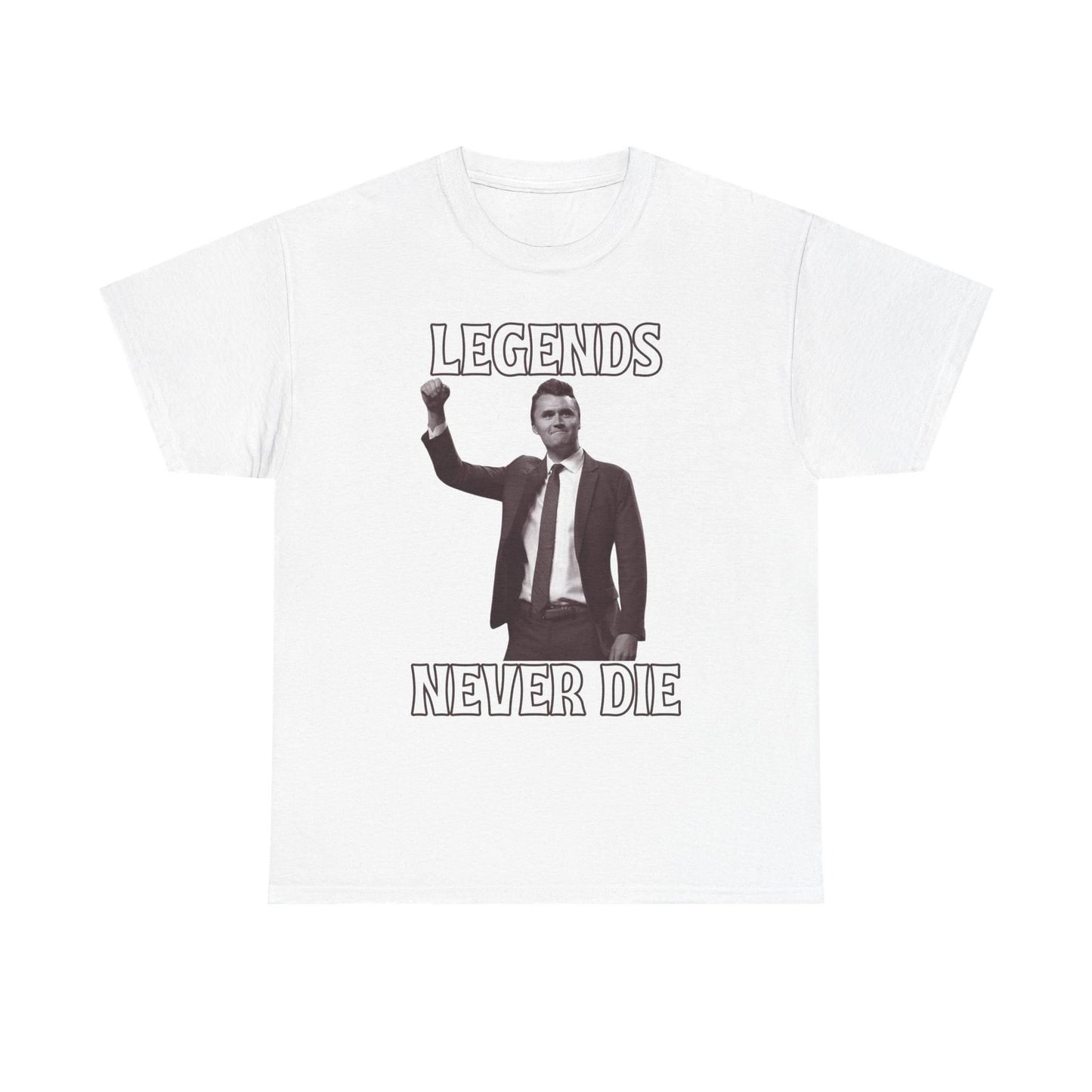 "Legends Charlie Kirk" T-Shirt - Unisex Heavy Cotton Tee, Political Figure Apparel-Pasimax