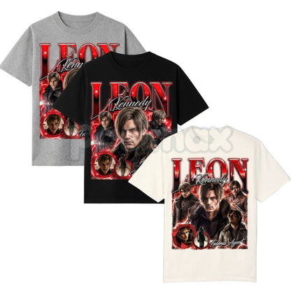 Leon S. Kennedy "Requiem" Bootleg T-Shirt - 2026 Resident Evil Character Graphic Tee, Premium 100% Cotton Survival Horror Top, Vintage Style Leon Kennedy Streetwear, Aesthetic Gaming Fan Gift, Durable Lived-In Unisex Gamer Apparel-Pasimax