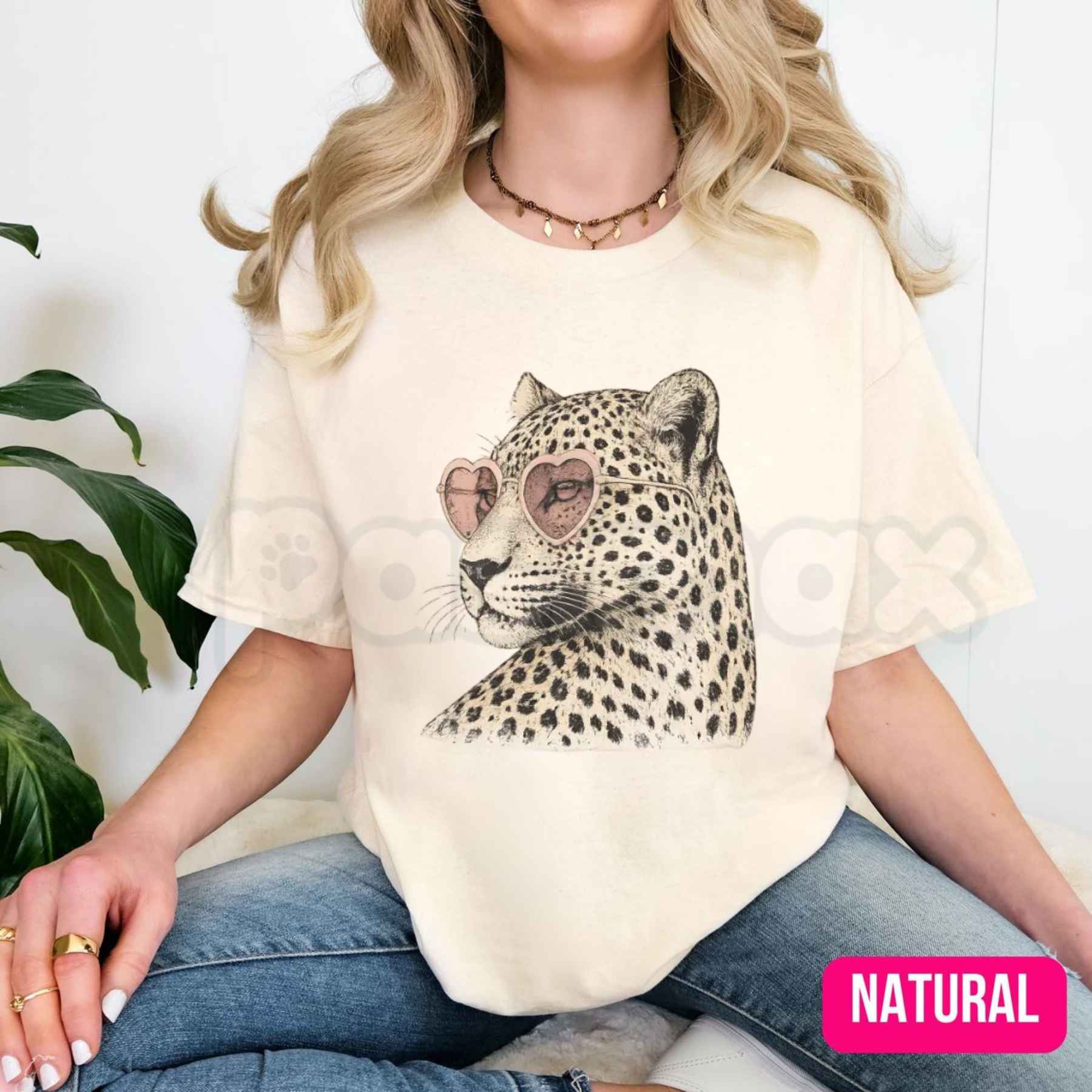 Leopard Graphic T-Shirt – Trendy Vintage Animal Print Unisex Cotton Tee-Pasimax