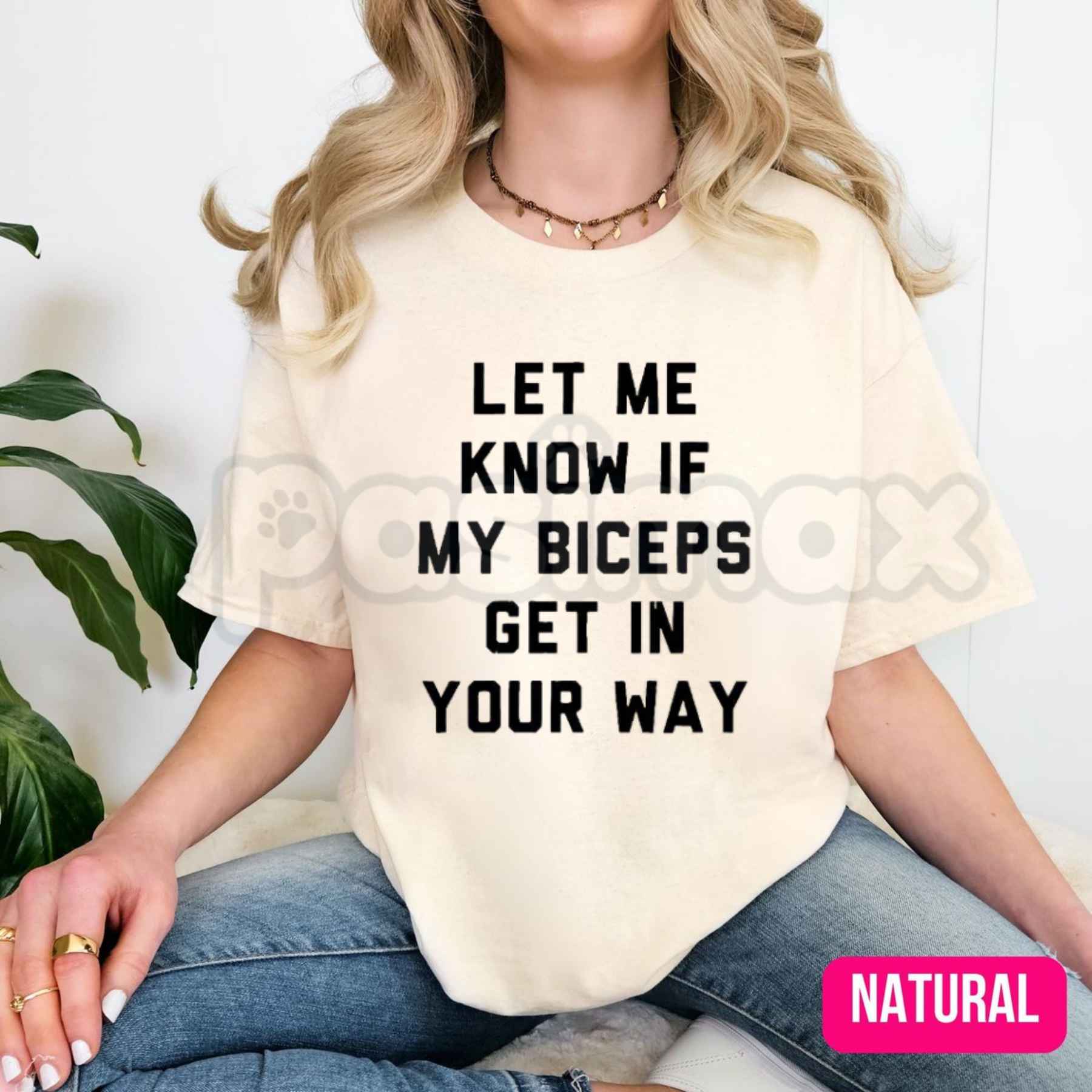 Let Me Know If My Biceps Get In Your Way T-Shirt – Funny Gym Workout Graphic Tee, Unisex Cotton Fitness Shirt-Pasimax