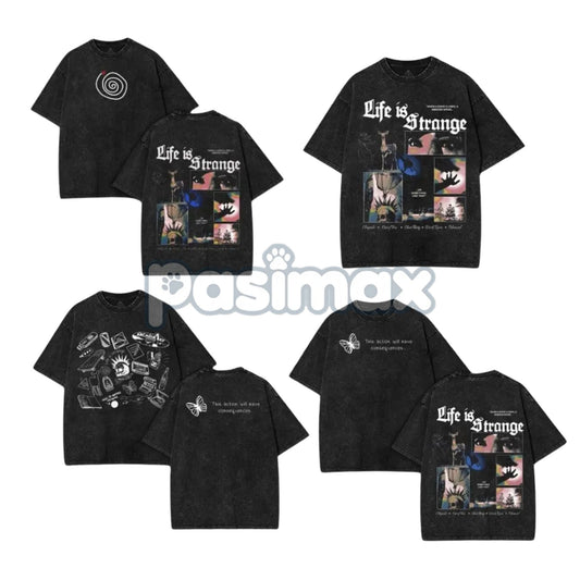 Life is Strange Washed T-Shirt – 2-Sided Vintage Retro Gaming Graphic Tee-Pasimax
