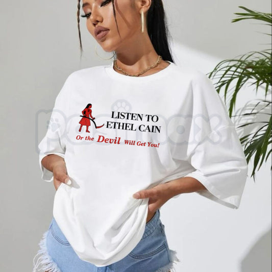 "Listen to Ethel Cain" Indie Music T-Shirt – Alt-Pop Southern Gothic Graphic Tee, Premium 100% Cotton Hayden Silas Anhedönia Fan Top, Soft Lived-In Heavyweight Daughter of Cain Shirt, Made in USA-Pasimax
