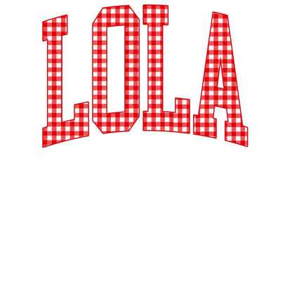 Customize MAMA Gingham Christmas Sweatshirt | Cute Personalized Mom Holiday Crewneck