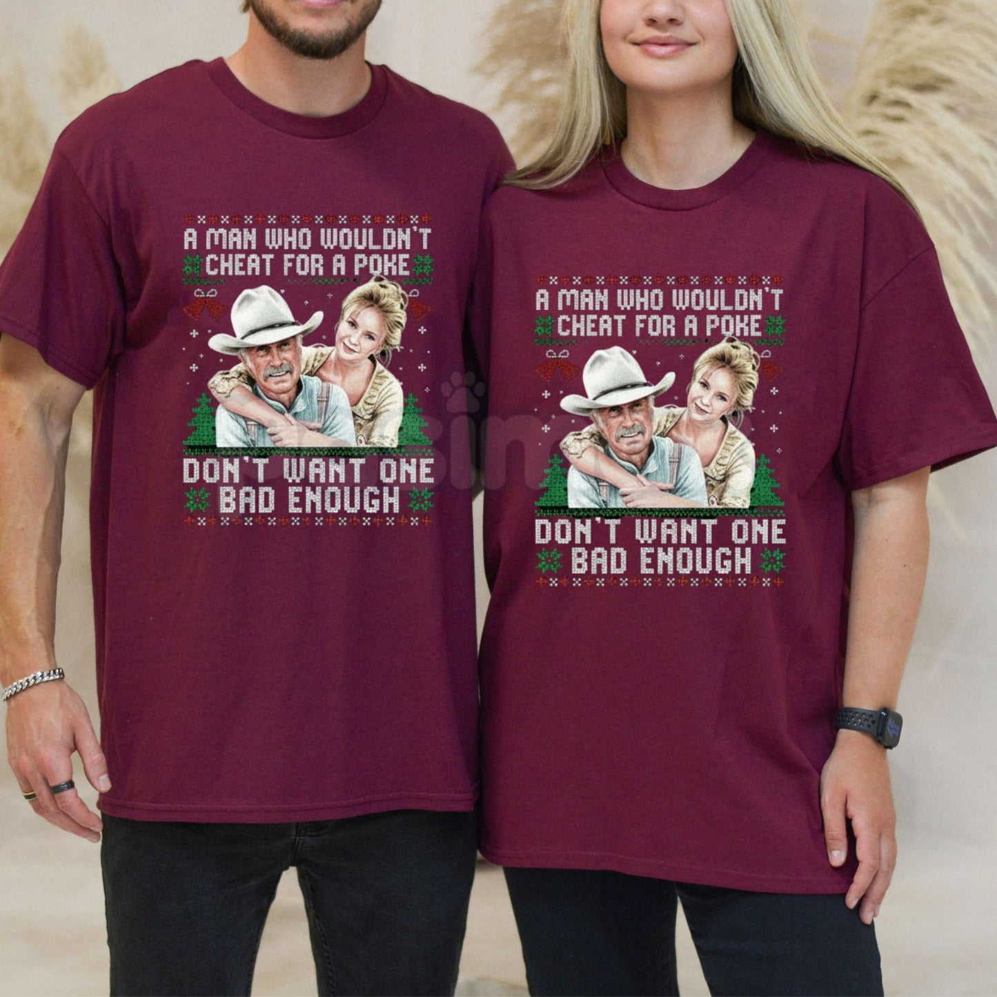 Lonesome Dove "Trail to Christmas" T-Shirt - Ironic Western Holiday Graphic Tee, Rugged Cowboy Fan Apparel, Nostalgic Miniseries Gift-Pasimax