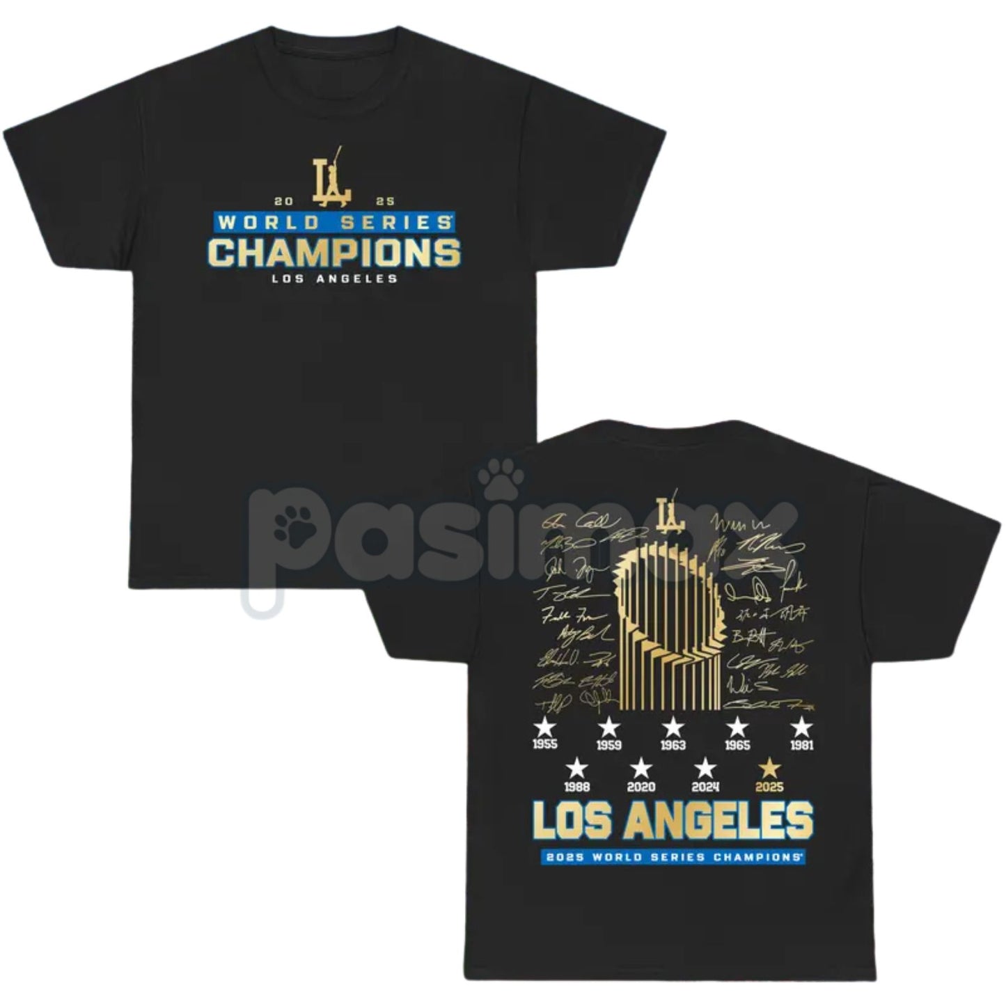Los Angeles Champions Two-Sided T-Shirt - LA Sports Fan Game Day Tee, Graphic Commemorative Top, Unisex LA Victory Apparel-Pasimax