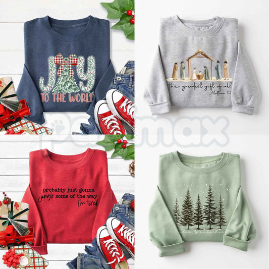 Love In Faith Christmas Sweatshirt | Womenswear Holiday Faith Crewneck-Pasimax